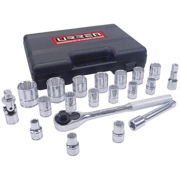 1/2" Drive Metric, 20 pcs